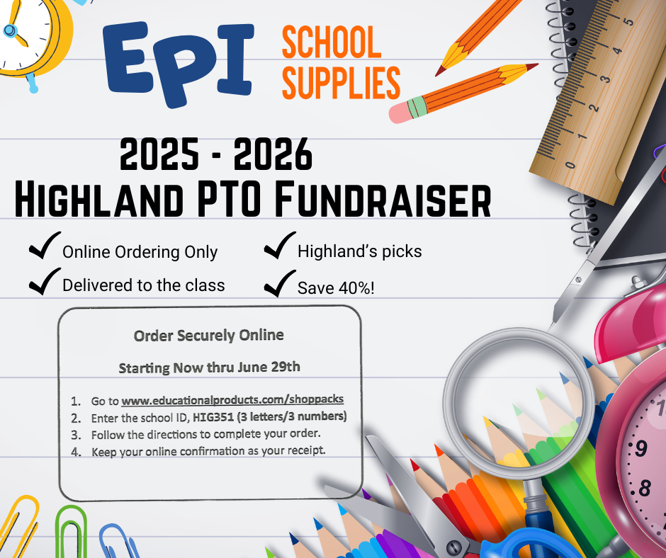 Highland PTO presents EPI School Supplies